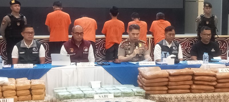 Pengungkapan Sehari Polda Sumut Amankan 72 Kg Sabu dan 151 Kg Ganja dari 5 Tersangka