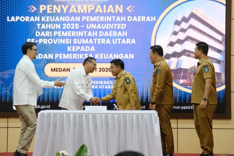 BPK Apresiasi Wali Kota Sibolga Serahkan LKPD Tepat Waktu