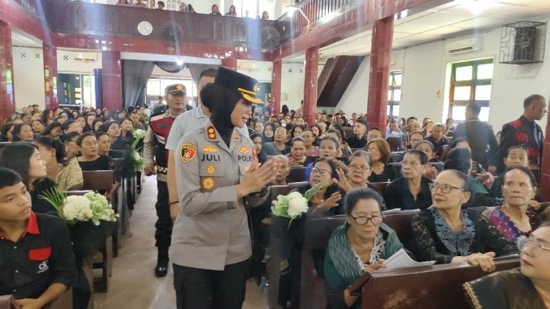 Polresta Deli Serdang Hadir Dalam Pelaksanaan Jumat Agung, Pastikan Pelaksaan Ibadah Aman Dan khusyuk