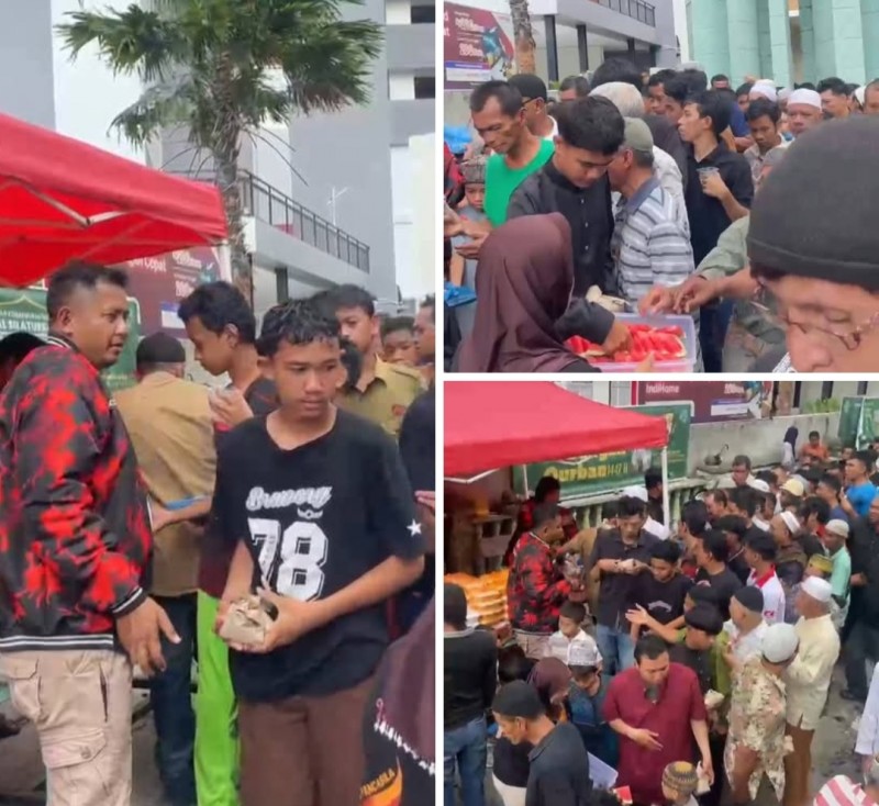 Jumat Berkah, Ranting Pemuda Pancasila Sukaramai II Berbagi untuk Jemaah Masjid