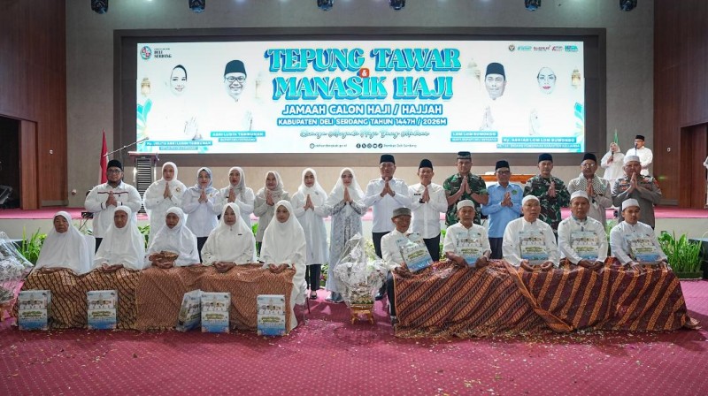 Tepung Tawar Warnai Persiapan 562 Calon Haji Deli Serdang