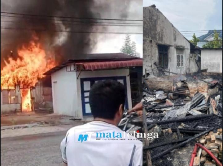 Diduga Akibat Korsleting Listrik, Dua Rumah Ludes Dilalap Api