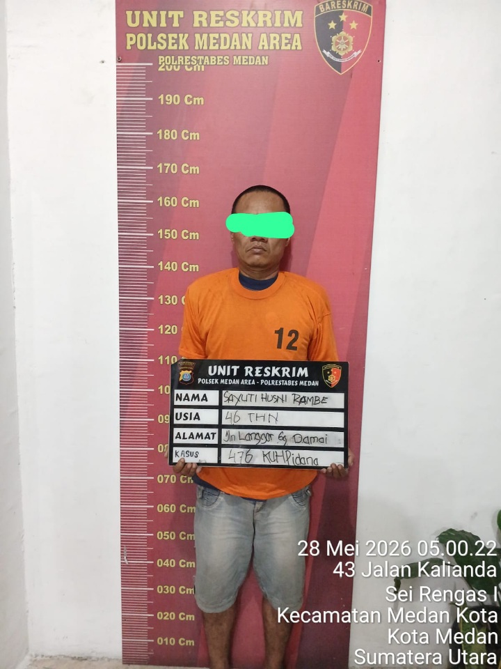 -6 Bulan Buron, Polsek Medan Area Tangkap Maling Barang Bangunan Kepling