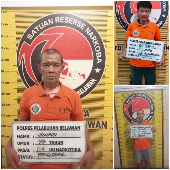 Polres Pelabuhan Belawan Gerebek Dua Sarang Narkoba, 3 Pelaku Ditangkap