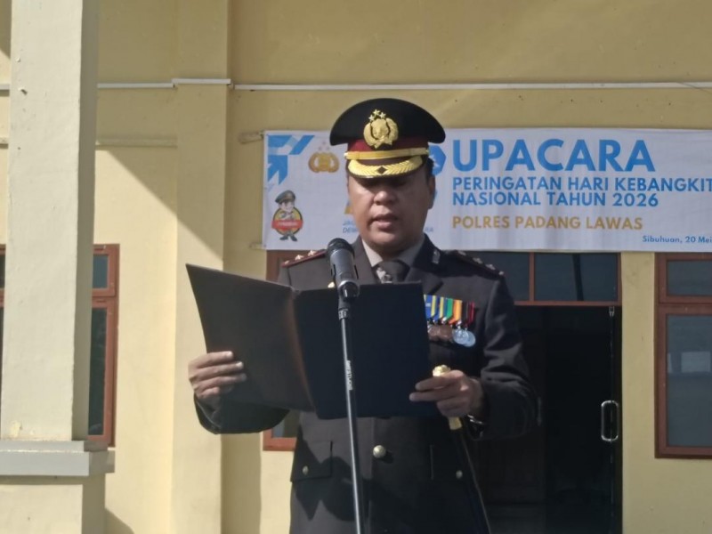 Bupati dan Kapolres Sama-sama Pimpin Upacara Harkitnas ke 118 di Padang Lawas