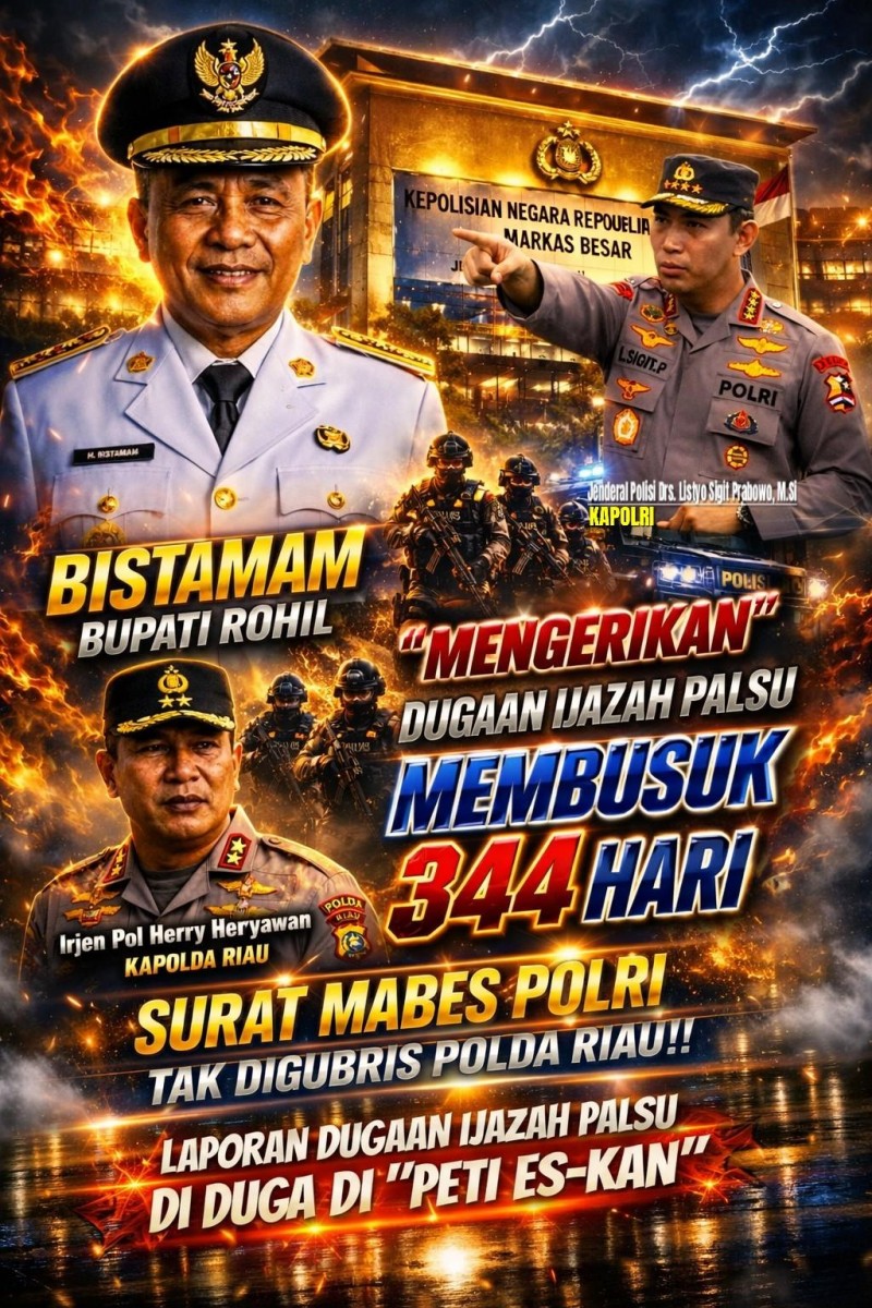Skandal Dokumen Kekuasaan: Bareskrim Sudah Surati Polda Riau, Mengapa Kasus Besar Ini Masih Gelap Gulita?