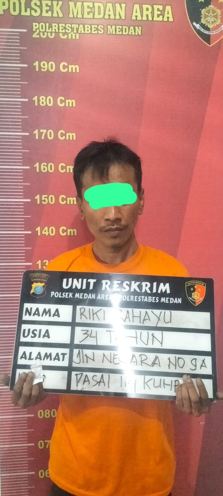 Polsek Medan Area Ringkus Pengedar Sabu dari Lokasi Rawan
