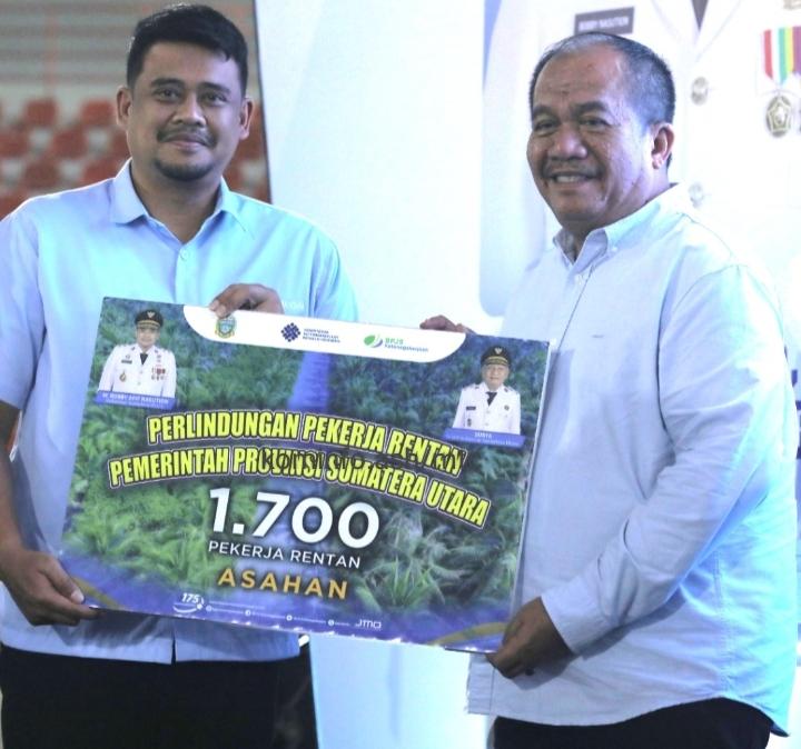 1.700 Kartu BPJS Ketenagakerjaan Diterima Bupati Asahan Di Hari Buruh 2026