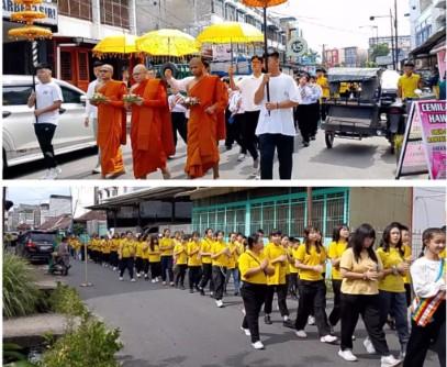 Semarak Waisak 2570 BE / 2026, GABI Labuhanbatu Dan Perguruan Budhisjayanti Rantauprapat Gelar Pawai Bersama Bikkhu Sangha Agung Indonesia