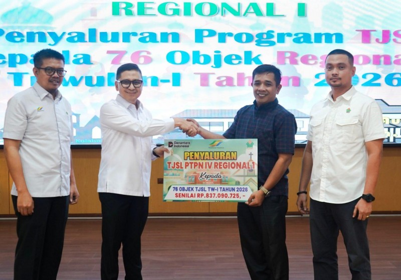 PTPN IV Regional I Salurkan TJSL Rp837 Juta untuk 76 Penerima