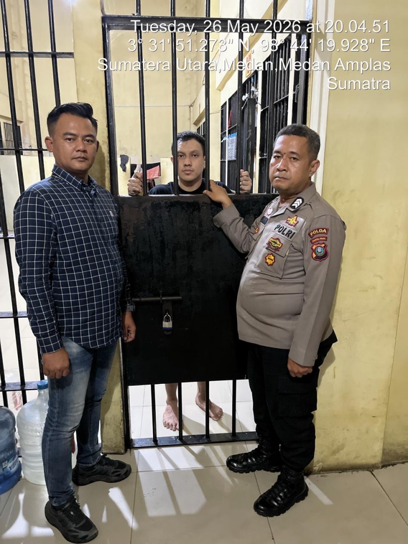 Kondisi Sehat Keponakan Walikota Kota Tebing Tinggi Masih Ditahan di Mapolda Sumut