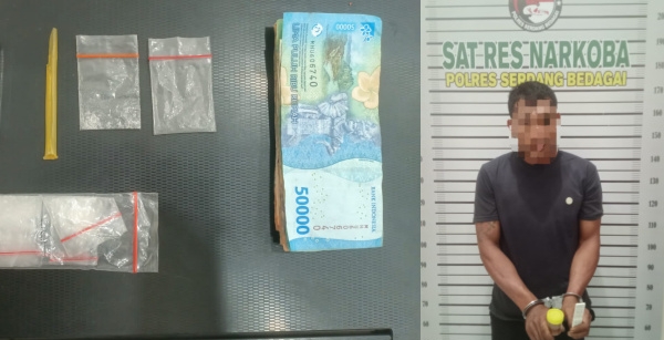 Edarkan Sabu, Pria Teluk Mengkudu  Diamankan Satresnarkoba Polres Sergai