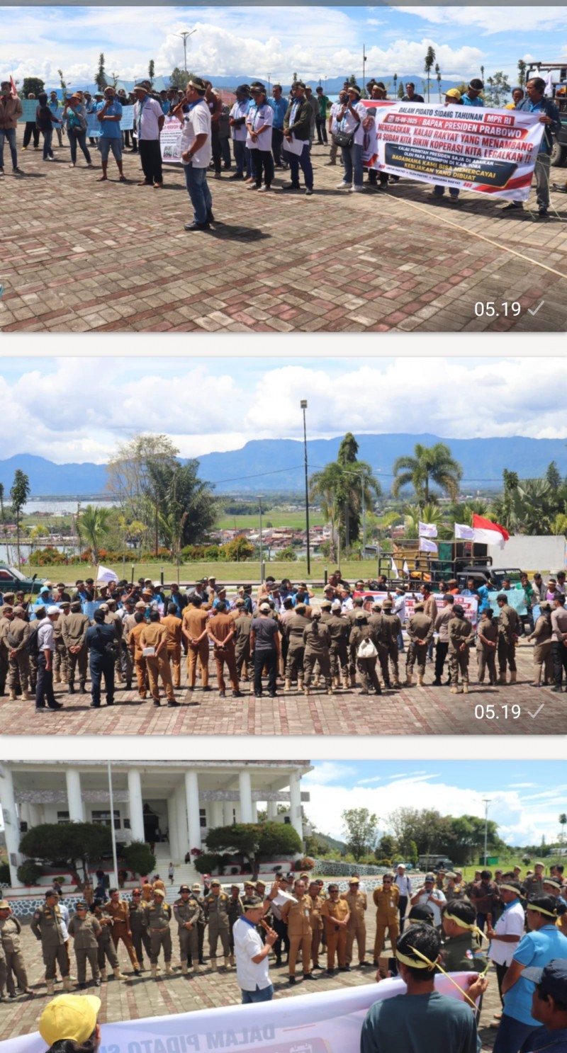 Warga Uluan Lakukan Aksi Mengenai Tambang Ini
