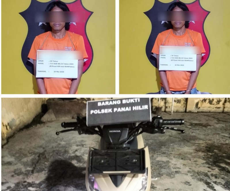 Dua Pengedar Asal Riau  Menyerah di Tangan Petugas Polsek Panai Hilir