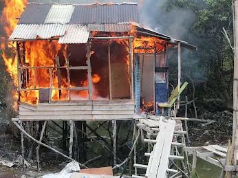 POMAL I Belawan Bakar Sarang Narkoba