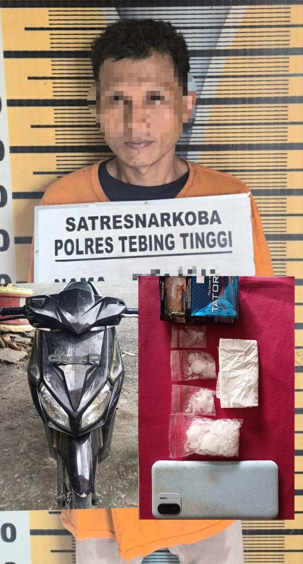 Kurir Sabu Digelang ke Polres Tebingtinggi
