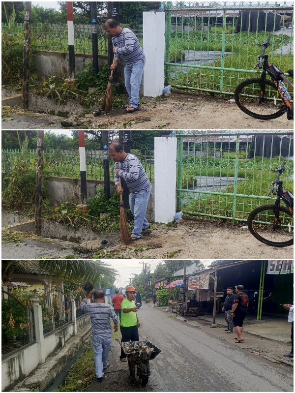 Tokoh Masyarakat  &ldquo;Heri Daging&rdquo; Pimpin Bakti Sosial dan Gotong Royong Jalan Tani