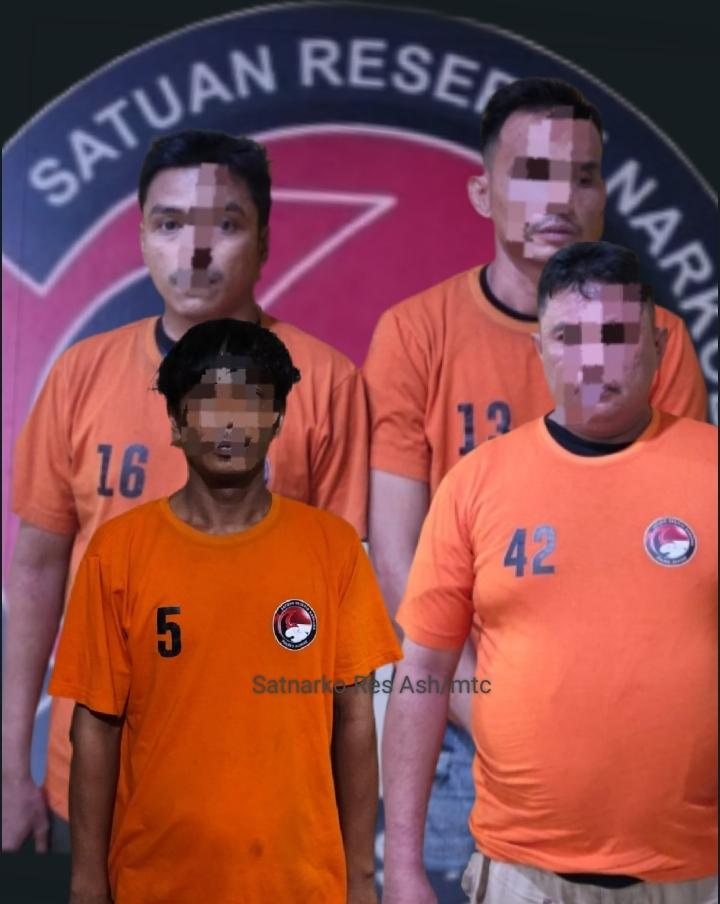 Empat Tersangka Diringkus Tim Anti Narkoba Polres Asahan