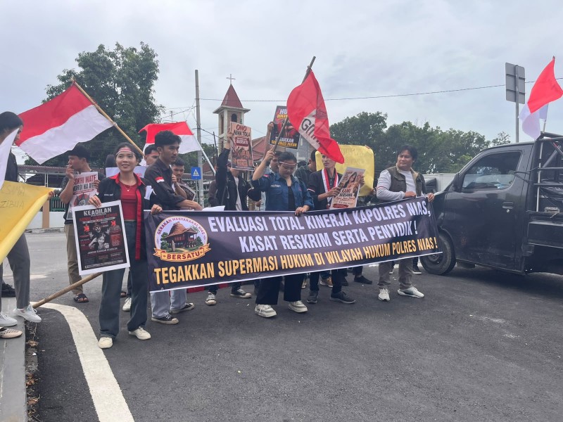 Demo di Mapolda Sumut, Warga Minta Kapolres Nias Dicopot