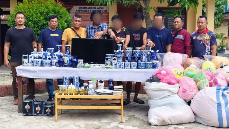 Polsek Dolok Batu Nanggar Bongkar Sindikat Pencuri Rumah Kosong