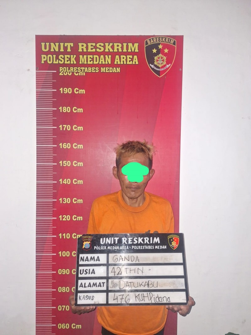 Polsek Medan Area Tangkap Maling Motor Miliki Sabu