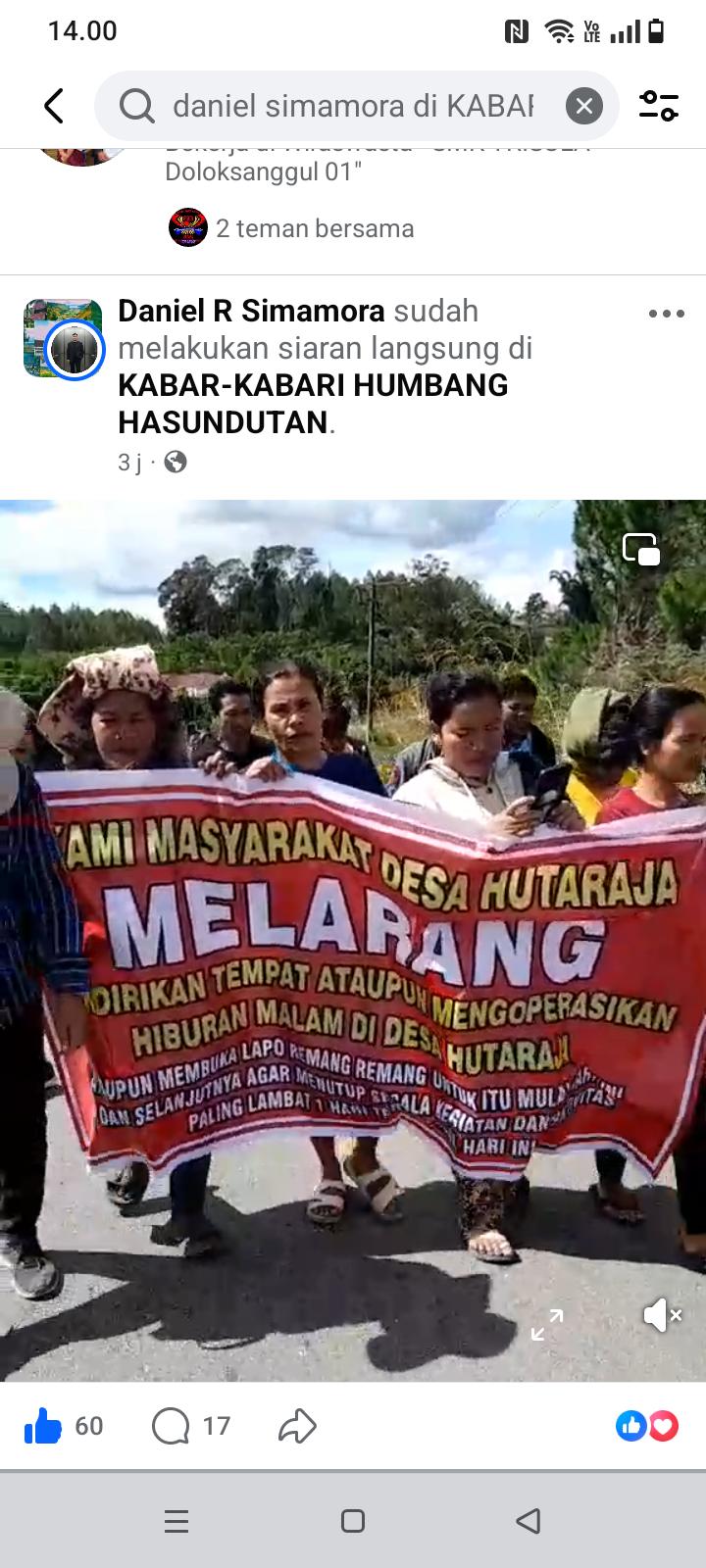Viral, Emak-Emak dan Warga Tutup Paksa Kafe Remang-Remang di Desa Hutaraja