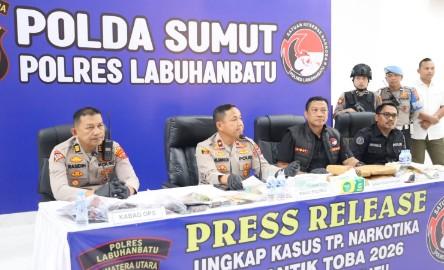 Operasi Antik Toba 2026 : Polres Labuhanbatu, Ungkap 81 Kasus Narkoba dan Amankan 96 Tersangka