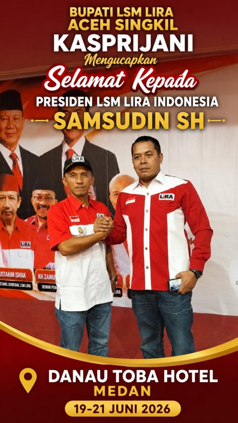 Hadiri HUT ke-21 LIRA di Medan, Kasprijani Optimistis Kepemimpinan Baru Perkuat Peran LIRA dalam Pemberantasan Korupsi