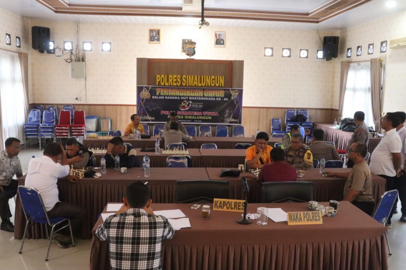 Polres Simalungun Gelar Lomba Catur Perkuat Soliditas dan Profesionalisme Personel Polri