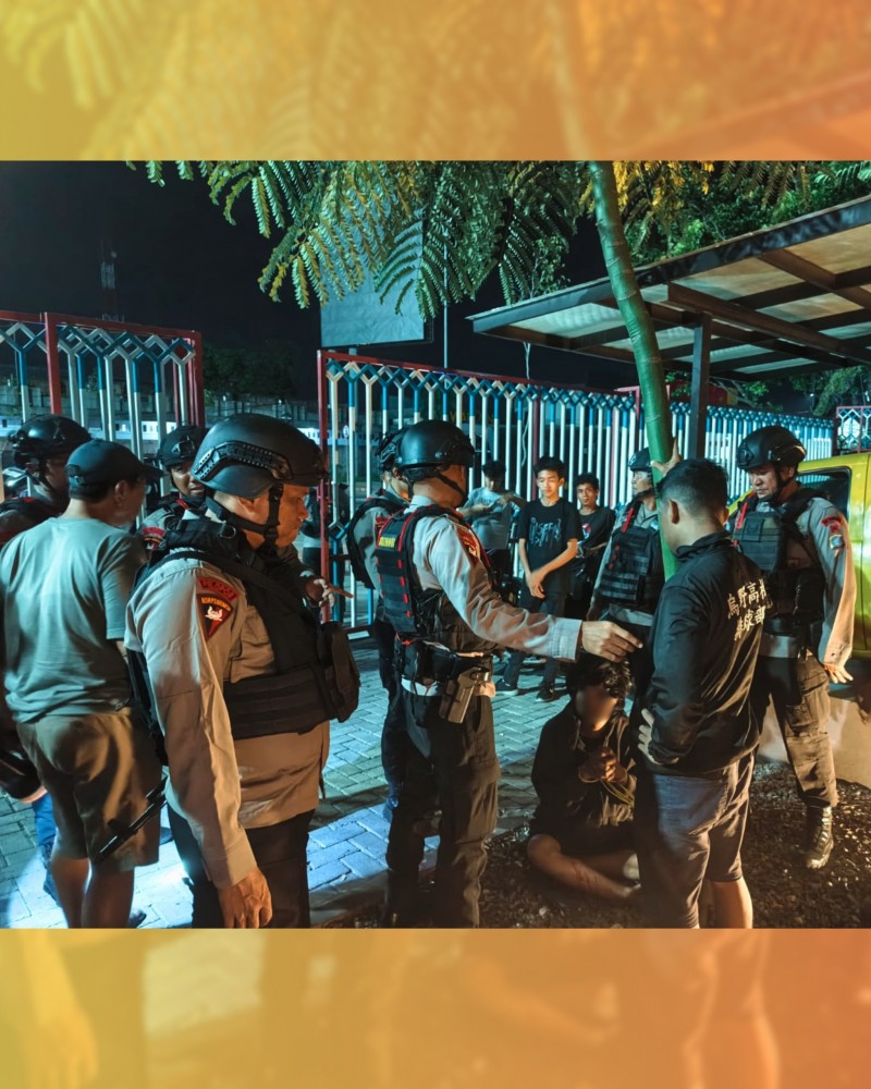 Brimob Polda Sumut Amankan Terduga Pencuri Kabel Saat Patroli Dini Hari di Medan