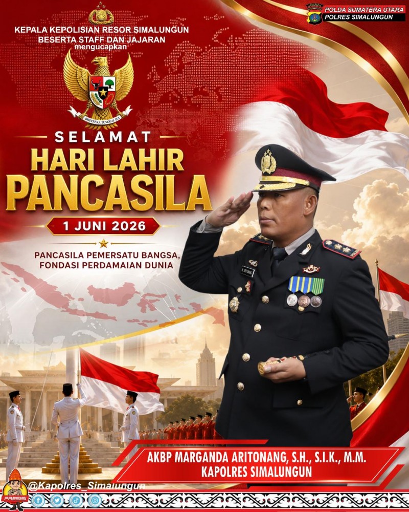 Polres Simalungun Rayakan Hari Lahir Pancasila