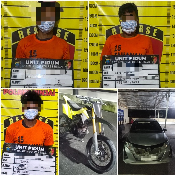 Polres Binjai Tegaskan Komitmen Berantas Kejahatan Jalanan, Tiga Pelaku Begal Modus Baru Berhasil Diringkus Tim Cobra