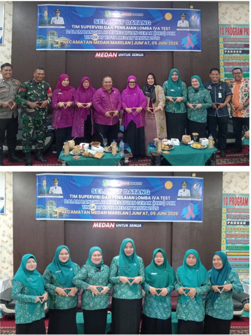 Tingkatkan Kesadaran Kesehatan Wanita, Kecamatan Medan Marelan Gelar Supervisi Lomba IVA Test 2026