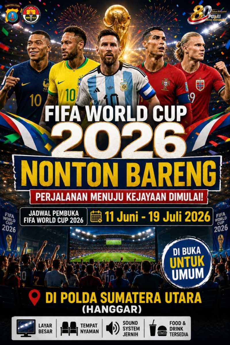 Polda Sumut Buka Nobar Gratis untuk Masyarakat hingga Laga Final