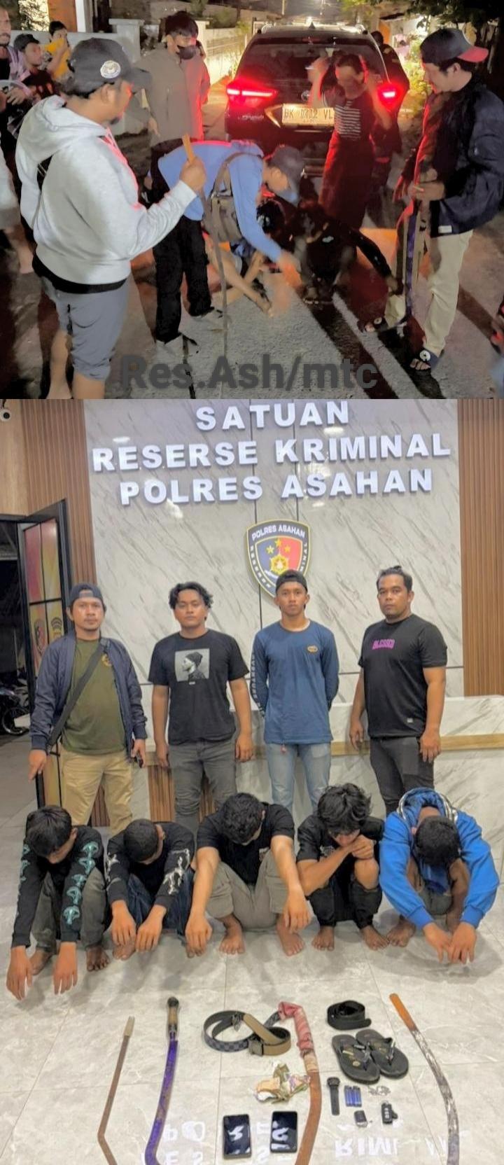 Timsus Sat.Res Polres Asahan Amankan 5 Pemuda Nakal
