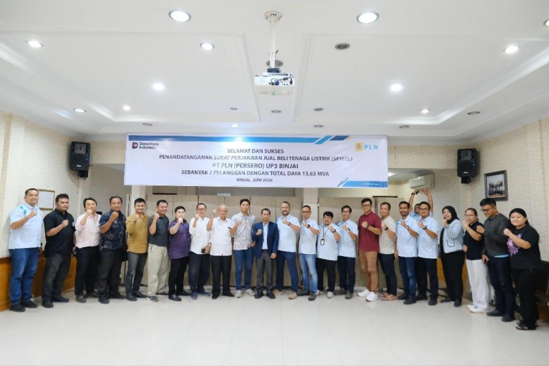 PLN UP3 Binjai Perkuat Iklim Investasi dan Dorong Pertumbuhan Ekonomi melalui Penandatanganan SPJBTL 13,63 MVA
