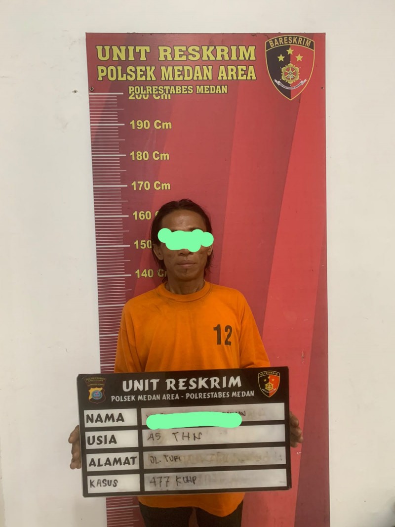 Polsek Medan Area Amankan Spesialis Pembobol Rumah Kosong
