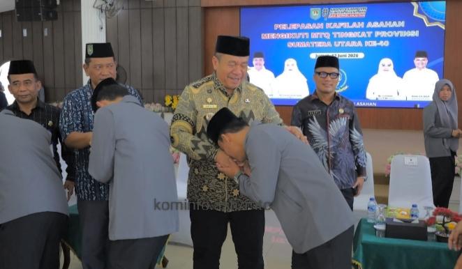 Bupati Lepas Keberangkatan Peserta MTQ Ke 40 Tingkat Propinsi Sumut