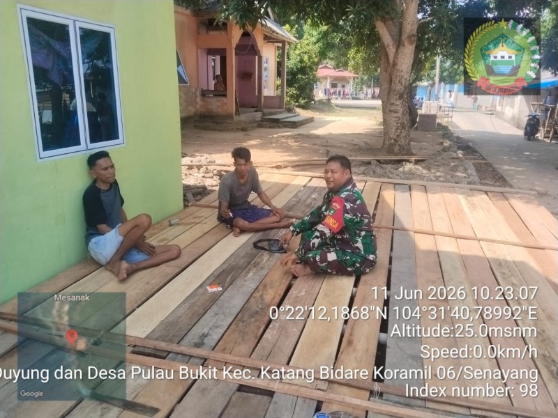 Cegah Ancaman Nirmiliter, Babinsa Kopka A. Harahap Bentengi Pemuda Katang Bidare dari Bahaya Narkoba