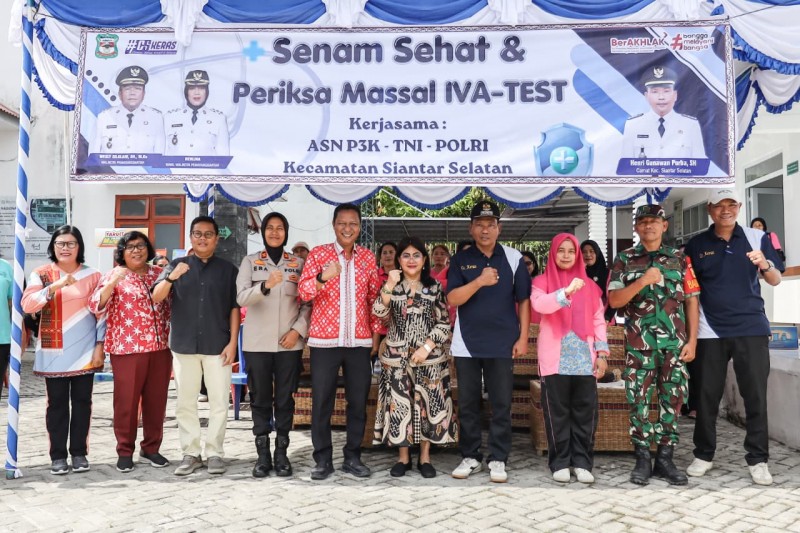 Ketua PKK Tinjau IVA Test 2026, Camat Henri Purba Sambut Hangat