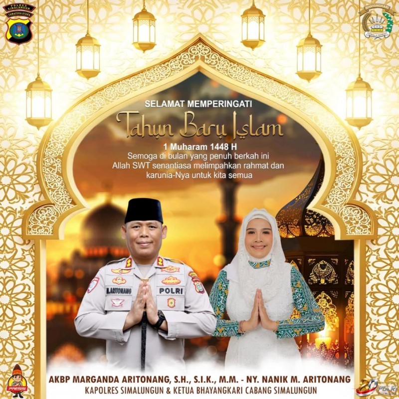 Polres Simalungun Ucapkan Selamat Tahun Baru Islam 1 Muharram 1448 H,