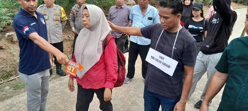 Saling Lapor Kasus Penganiayaan, Polsek Tebingtinggi Gelar Pra Rekontruksi