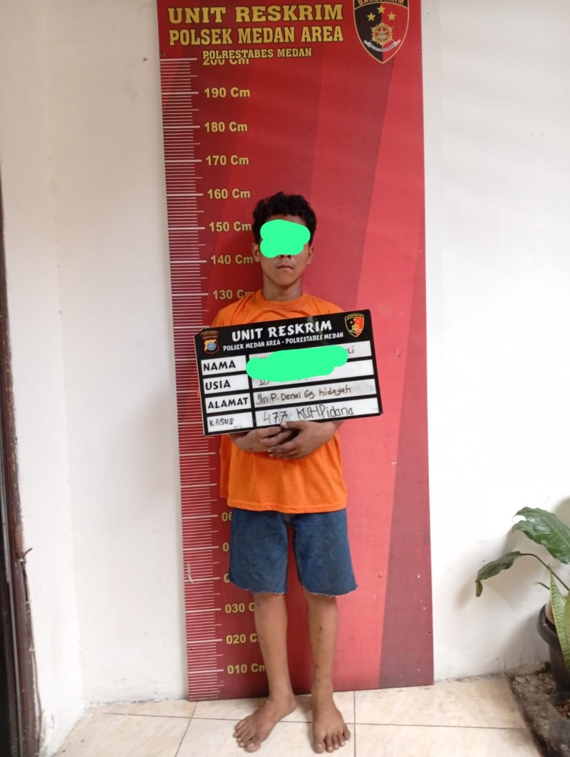 Polsek Medan Area Tangkap Remaja Maling Motor Viral