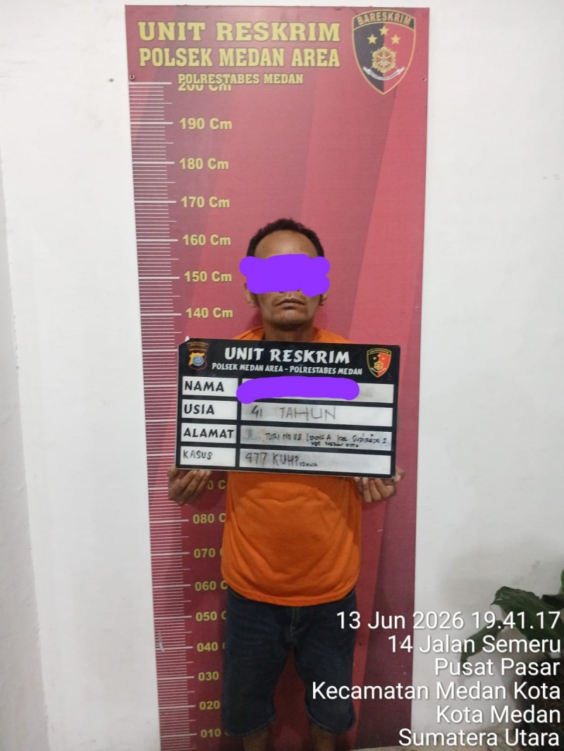 Polsek Medan Area Tangkap Maling Ban Truk di Gudang Antomi