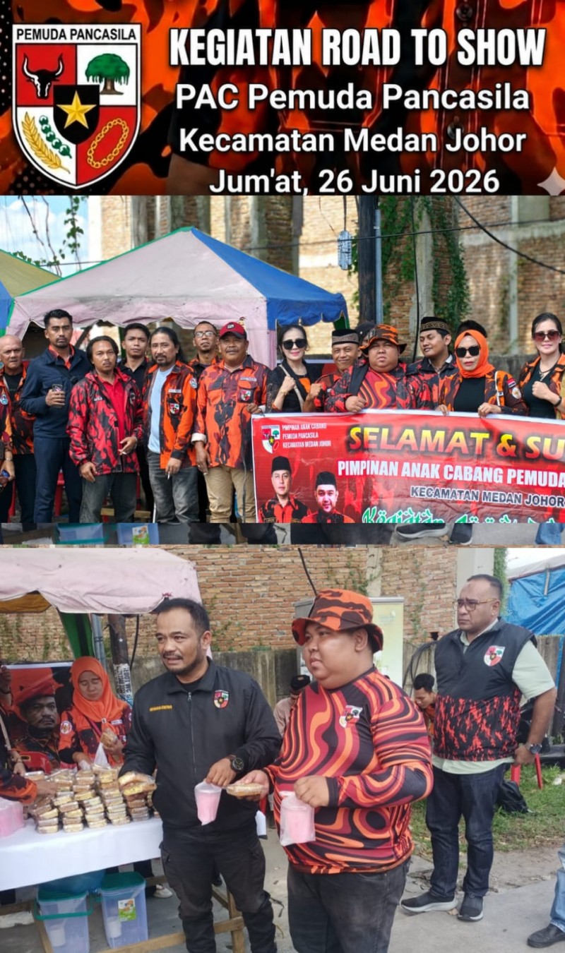 Road to Show Jumat Berkah, PAC Pemuda Pancasila Medan Johor Salurkan 1.000 Paket untuk Warga dan Pengguna Jalan
