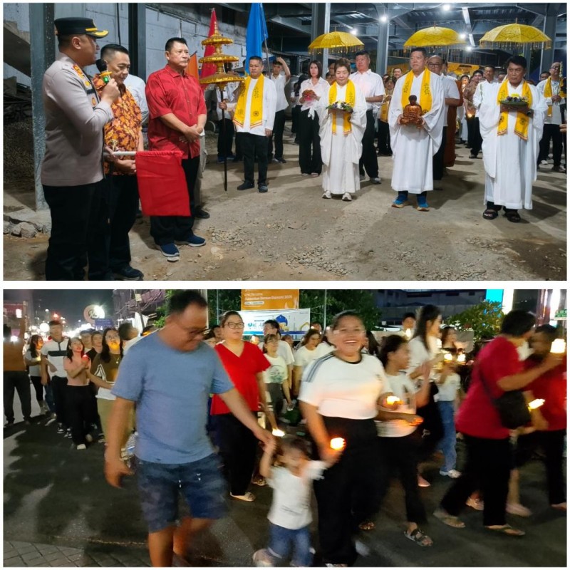 Semarak Hari Raya Tri Suci Waisak, Umat Buddha  Labuhanbatu Gelar Pawai Lilin