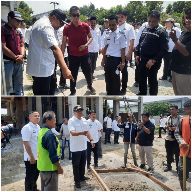 Bupati Asri Ludin Sidak Jalan Sei Blumai, Soroti Parit Penuh Sampah dan Tinjau Pembangunan Kantor Camat Tanjung Morawa