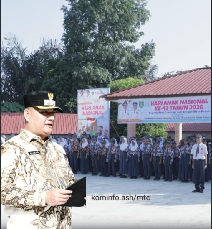 Upacara Peringatan Hari Anak Nasional Ke 42 Dipimpin Wabup Asahan