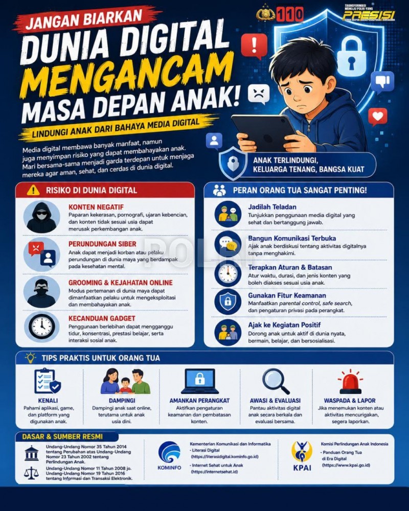 Polres Simalungun Ingatkan Pentingnya Peran Orang Tua Dampingi Anak di Dunia Digital