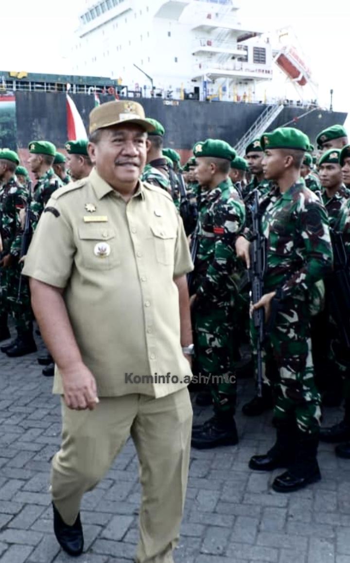 Bupati Asahan Sambut Kepulangan Satgas Pamtas Yonif 126/KC